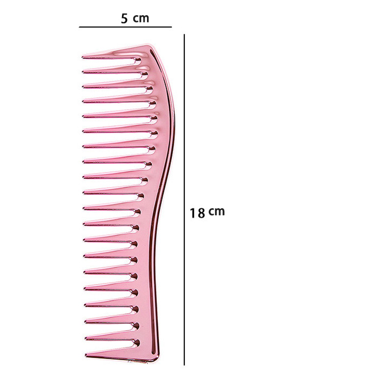 1 buc. Pieptene de păr Gradient Perie de păr Acasă Dinți mari Pieptene lat Galvanizare Culoare Hair Stylist Ulei special Cap Salon de coafură De asemenea