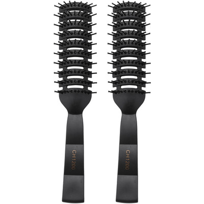 2Pc Professional Salon Comb Curl Hair Brush Pp Plastic Massage Comb Anti-Static Hair Styling Comb