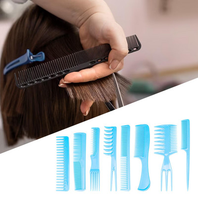 8 vnt. plaukų šukos, skirtos moterims, vyrams, skirtoms kirpykloms, profesionalios šukos