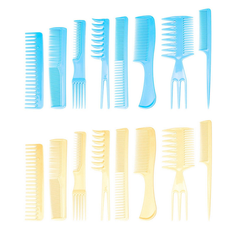 8 vnt. plaukų šukos, skirtos moterims, vyrams, skirtoms kirpykloms, profesionalios šukos