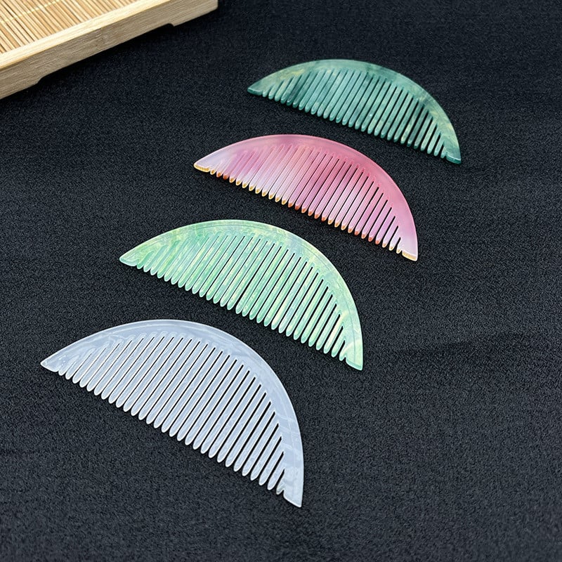 Akrüülist poolkuu kamm DIY Antiikpeakatted Retro juuksekamm ja antiiksed aksessuaarid