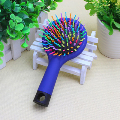Rainbow Air Volume Paddle Četka za češljanje kose sa ogledalom za šminku Detangler Hair Curl Straight Massage Comb Brush Alat za oblikovanje kose