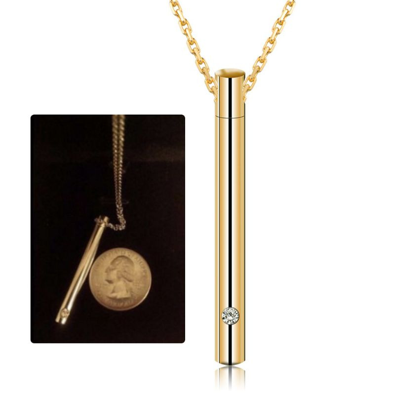 Cilindra mājdzīvnieku kremācijas urnas kaklarota nerūsējošā tērauda pelnu piemiņas konteinera turētājs rotaslietas piemiņas piemiņas piemiņas kulons