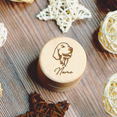 Εξατομικευμένο χαραγμένο ξύλινο κουτί αποθήκευσης δοντιών Προσαρμοσμένο όνομα Κουτί αναμνηστικών κατοικίδιων σκυλιών Γούνα γατών Κουτί αναμνηστικό δώρο απώλειας κατοικίδιου