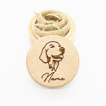 Персонализирана гравирана дървена кутия за съхранение на зъби Персонализирано име Мемориална кутия Домашно куче Котешка кожа Кутия за спомен Подарък за спомен за загуба на домашен любимец