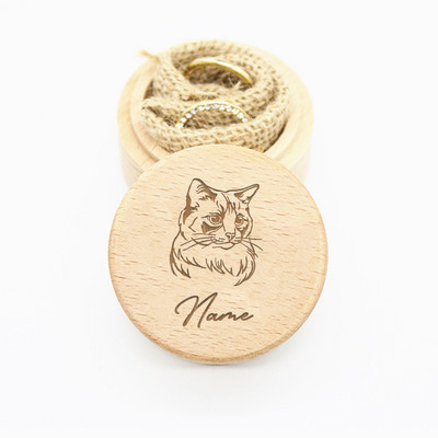 Εξατομικευμένο χαραγμένο ξύλινο κουτί αποθήκευσης δοντιών Προσαρμοσμένο όνομα Κουτί αναμνηστικών κατοικίδιων σκυλιών Γούνα γατών Κουτί αναμνηστικό δώρο απώλειας κατοικίδιου