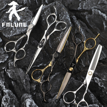 Fnlune 6.0 Professional Hairdressing Scissors Salon Barber Accessories Machine Haircut Shear Thinning Coirdresser\'S Scissors