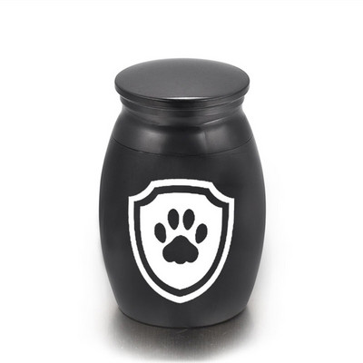 16x25 mm metalne urne za kremiranje, pogrebne uspomene, urna za kremiranje pasa, crna urna za kremiranje