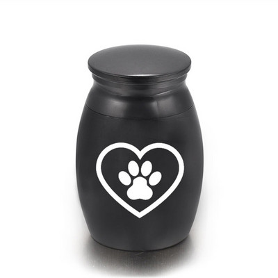 16x25 mm metalne urne za kremiranje, pogrebne uspomene, urna za kremiranje pasa, crna urna za kremiranje