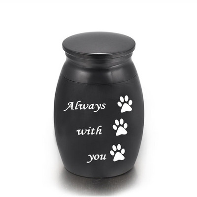 16x25 mm metalne urne za kremiranje, pogrebne uspomene, urna za kremiranje pasa, crna urna za kremiranje