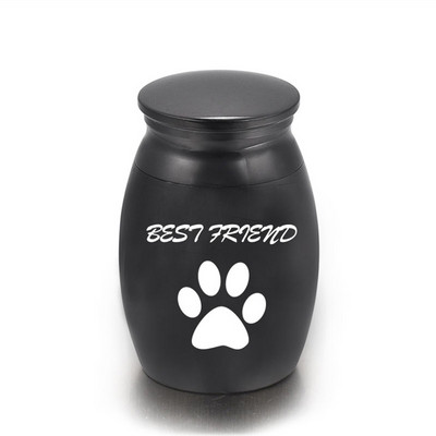 16x25 mm metalne urne za kremiranje, pogrebne uspomene, urna za kremiranje pasa, crna urna za kremiranje