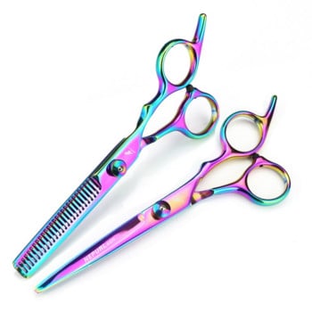 6-инчови ножици за коса, изтъняване, бръснарско подстригване, професионални ножици за коса, ножици, инструменти, фризьорски ножици от неръждаема стомана, 1 бр.