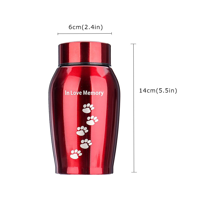 250ml Nerūdijančio plieno urnos Naminiai gyvūnai Šunys Katės Paukščiai Pelės Kremavimas Pelenai Urna Gyvūnų atminimo karstas Kolumbariumas Naminių gyvūnų memorialai