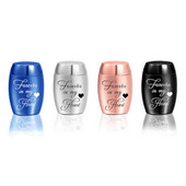 Mini graviruotos kremavimo urnos naminiams gyvūnėliams žmonių pelenų karstas Laidotuvių meilės nerūdijančio plieno kremavimas naminių gyvūnėlių mylėtojams