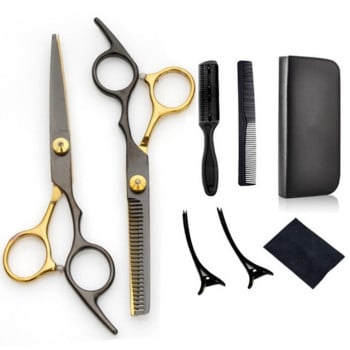 6-инчови фризьорски ножици от неръждаема стомана, подстригващи професионални бръснарски ножици за мъже, жени, детски салон