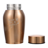 Lemmikloomade tuha koerte urnid tuha jaoks Koerte pitseeritud prügikirst roostevabast terasest tuhapurk