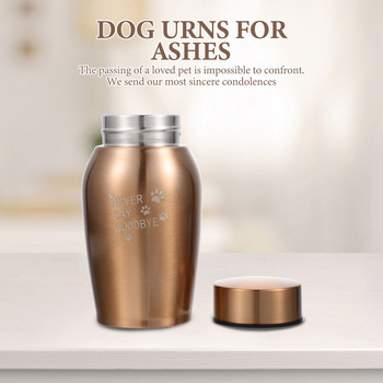 Pet Ashes Dog Urns for Ashes Σφραγισμένο Κινηματογραφικό Κασετίνα από ανοξείδωτο χάλυβα Βάζο τέφρας