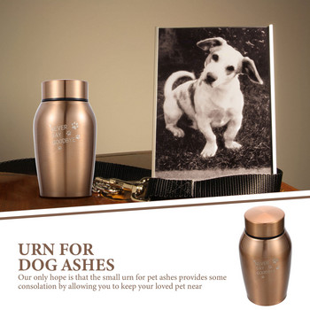 Pet Ashes Dog Urns for Ashes Σφραγισμένο Κινηματογραφικό Κασετίνα από ανοξείδωτο χάλυβα Βάζο τέφρας