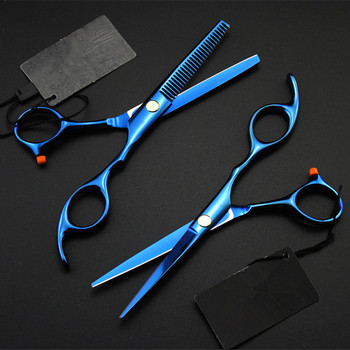 професионална Япония 6cr 5.5 6 \'\' ножици за подстригване изтъняване на прическа бръснар makas ножици за подстригване комплект фризьорски ножици