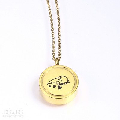 Medallion For Dogs Urn Cremation Memorial Jewelry Urn Pendant Keepsake Paw Series Animal Openable Locket Jewelry for Ashes