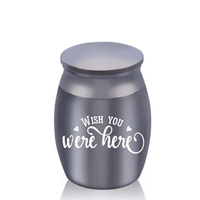 Väike tuhastamisurn lemmikloomade või inimeste tuha jaoks mälestuseks väike tuhakonteiner matusemälestuspurk - soovin, et oleksite siin
