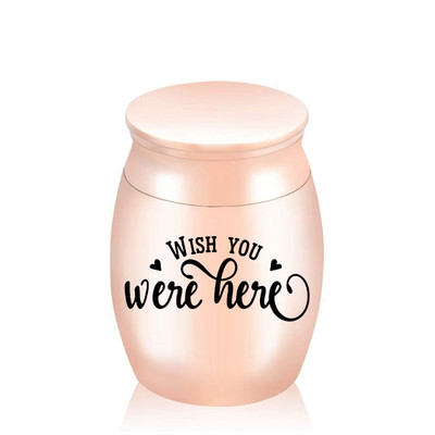 Väike tuhastamisurn lemmikloomade või inimeste tuha jaoks mälestuseks väike tuhakonteiner matusemälestuspurk - soovin, et oleksite siin