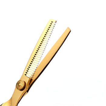 Професионални 6 и 5,5 инча Германия 440c златисти ножици за коса комплект рязане фризьорски ножици за изтъняване на грим фризьорски ножици