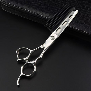 Най-новите популярни ножици за коса със свалящ се гребен Фризьорски ножици Комплект гребени Ножици за подстригване 440C Японска стомана
