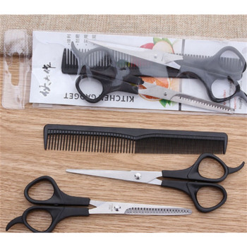 3 БР. Фризьорски ножици Ножици за коса Професионални бръснарски ножици Подрязване Изтъняване Инструмент за оформяне Фризьорска ножица