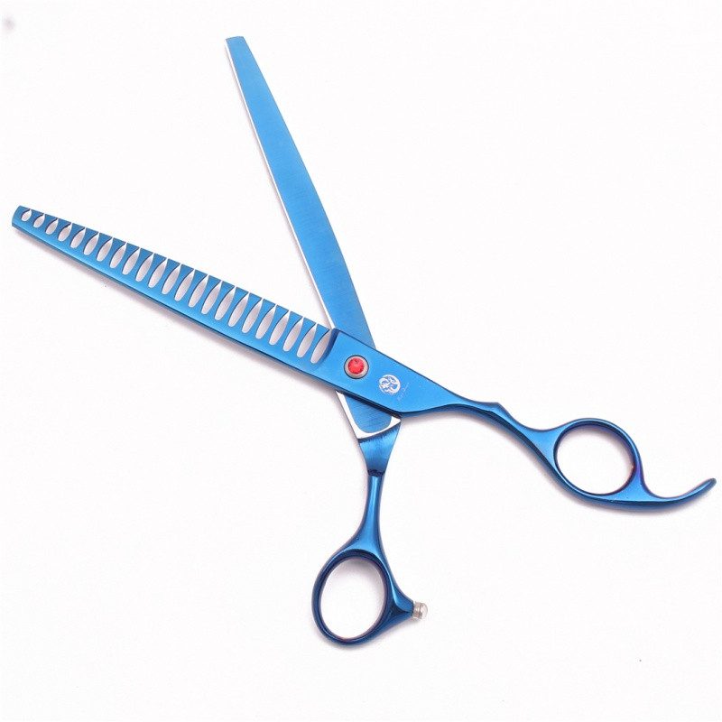 Purple Dragon 8-tollised koerahoolduskäärid Jaapan 440C Koer Chunker Käärid Loomade Harvenduskäärid Punane Teemanthai hambad Z3005