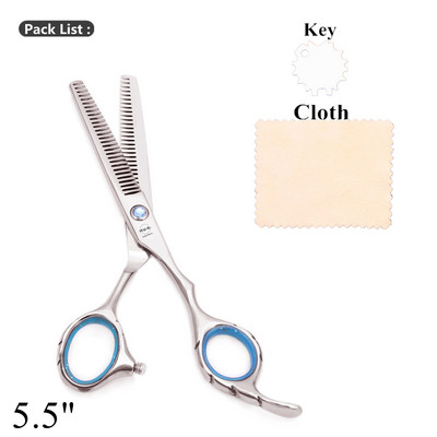 Kirpyklos ploninimo žirklės dvipusės 5,5 colio 6 colių Japonijos nerūdijančio plieno profesionalios kirpyklų žirklės dantų žirklės