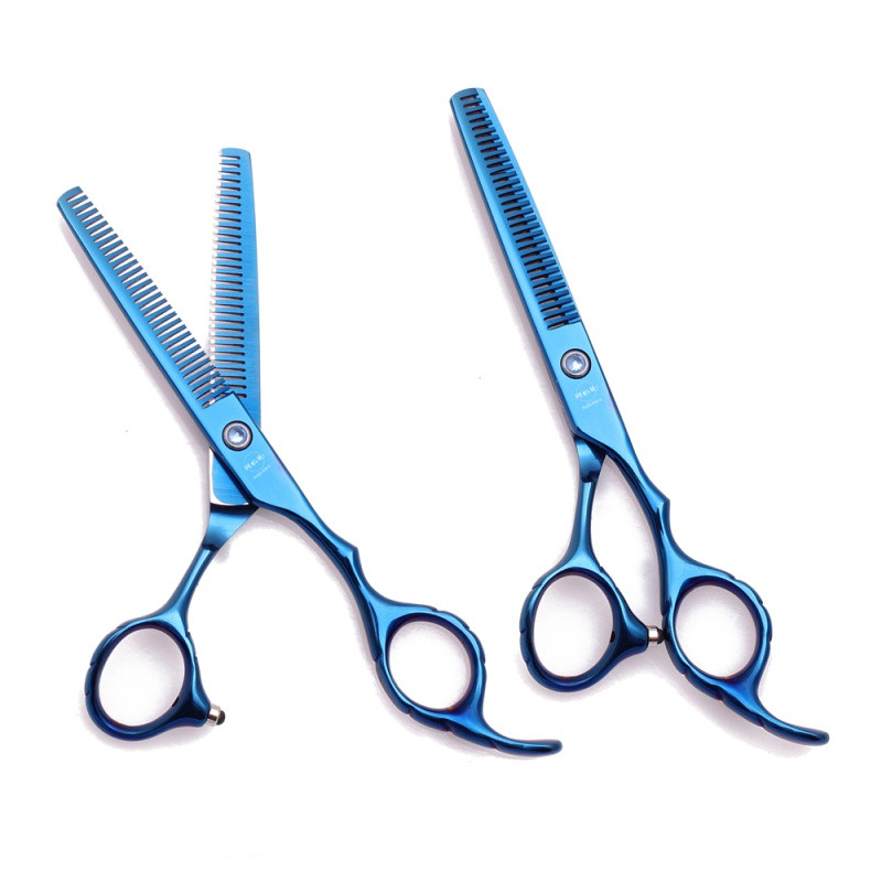 Kirpyklos ploninimo žirklės dvipusės 5,5 colio 6 colių Japonijos nerūdijančio plieno profesionalios kirpyklų žirklės dantų žirklės