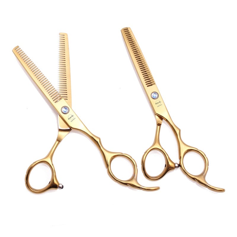 Kirpyklos ploninimo žirklės dvipusės 5,5 colio 6 colių Japonijos nerūdijančio plieno profesionalios kirpyklų žirklės dantų žirklės