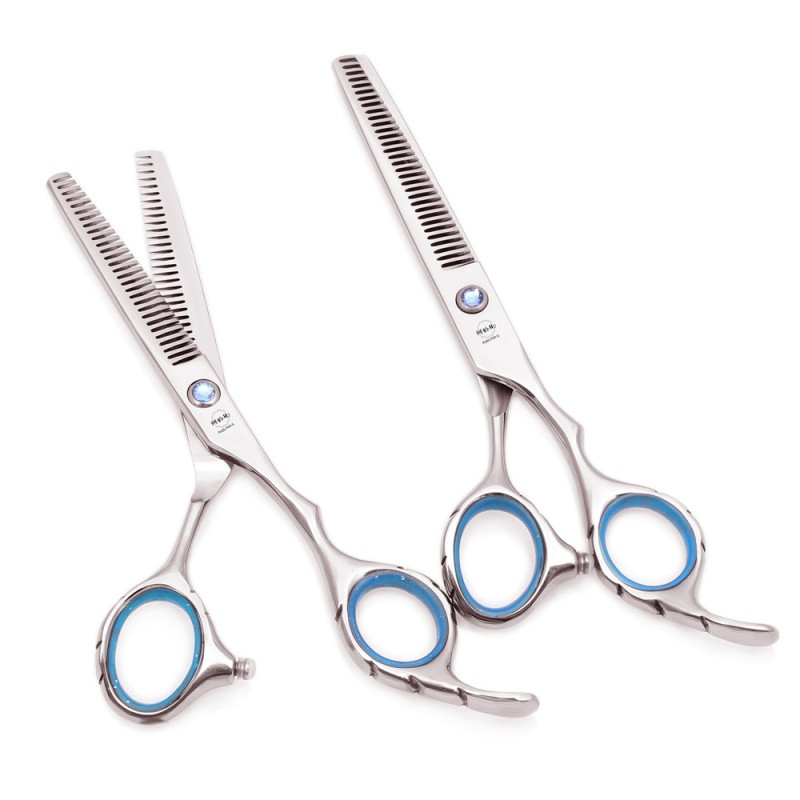 Kirpyklos ploninimo žirklės dvipusės 5,5 colio 6 colių Japonijos nerūdijančio plieno profesionalios kirpyklų žirklės dantų žirklės