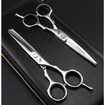 Професионални японски 4cr 6 инча черни ножици за подстригване ножици за подстригване изтъняване бръснарски ножици за подстригване фризьорски ножици