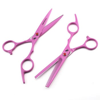 ροζ Επαγγελματικό ψαλίδι κοπής μαλλιών 6,0 ιντσών Japan 440C Steel Sharp Straight Scissor για άντρες/γυναικεία στεγνό ψαλίδι κοπής