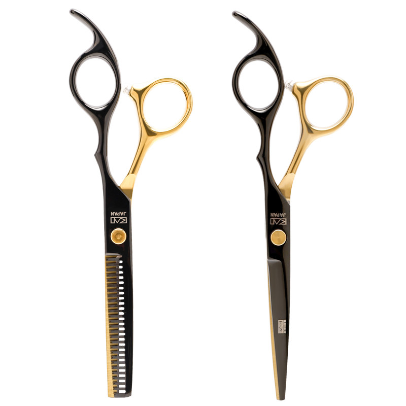 440C foarfece de tuns din Japonia Salon de frizer Foarfece de tuns plat de 6 inci Set foarfece pentru dinți Instrumente de tuns frizer