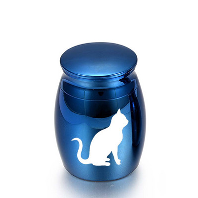 5 szín Alumínium kisállatkoporsók Urnák Kisállat Emlékurna Macskák Hamutartó Csavaros fedél Hamvasztásos Urna hamuhoz Kisállat urna