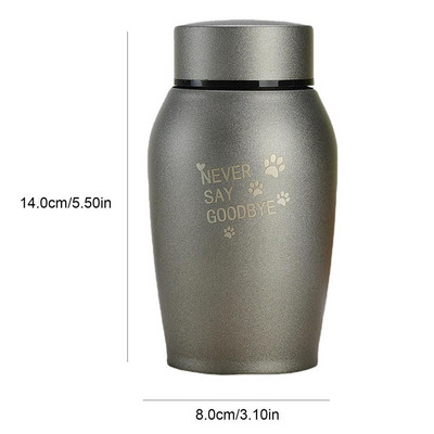 Meeste tuhastamise urnid roostevabast terasest väikesed mälestuspõletusurn, vastupidav metallist jagamine isiklik matuseurn lemmiklooma kassi koerale