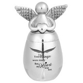 Urnă pentru câini și pisici Urnă pentru animale de companie din oțel inoxidabil pentru animale de companie Mini urne de incinerare pentru cenușă Borcan memorial pentru cenușă a îngerului din oțel inoxidabil Aripile tale