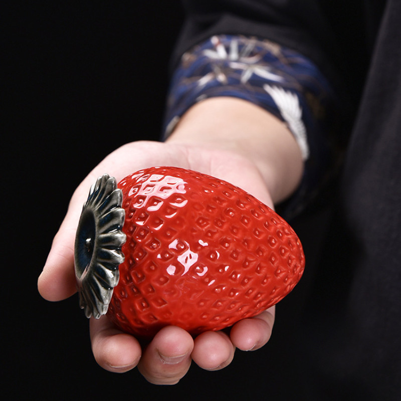 Urna za male životinje Keramičke kreativne kremirane urne za kućne ljubimce Suvenir Pogrebni ljudski pepeo Pogrebni lijes Ukrasni ukrasi Jagoda