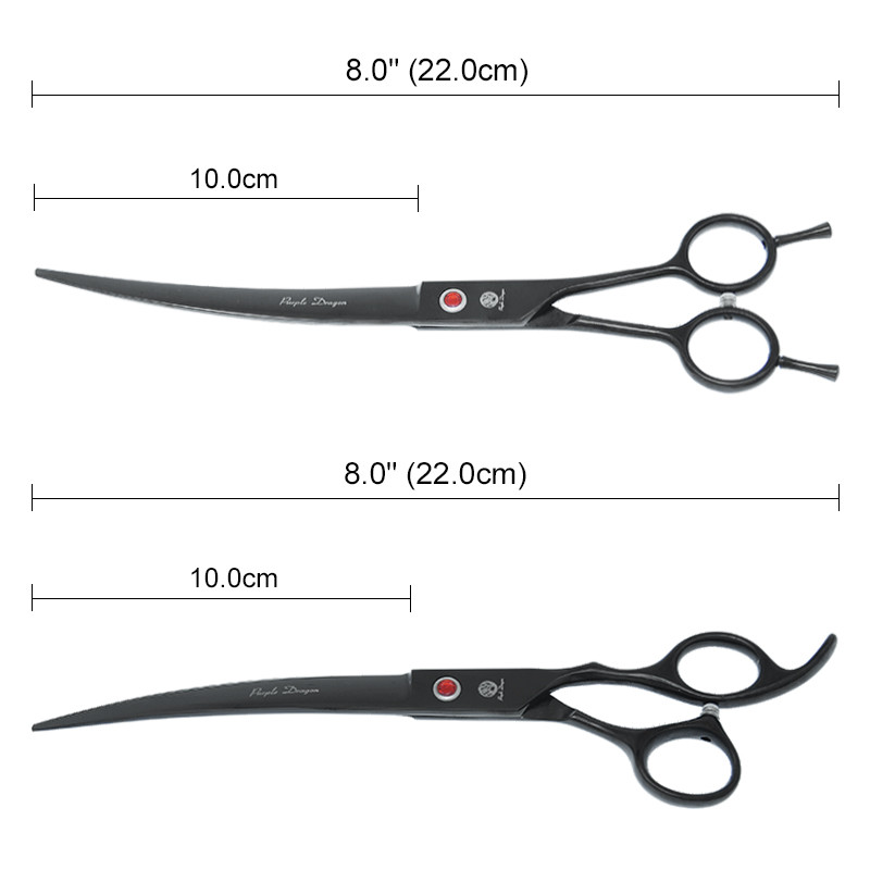 8,0-tollised lillad Dragan professionaalsed lemmikloomade hooldamise käärid Jaapani terasest koera kasside lõikamiseks harvenduskäärid kumerad käärid Clipper B0044B