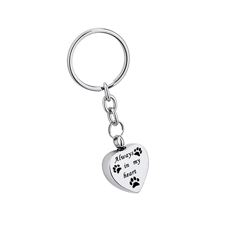 Pakabukas memorialinė urna nerūdijančio plieno širdies kremavimo pakabukai karoliai laidotuvių urna gyvūnai karoliai lydintys priedai