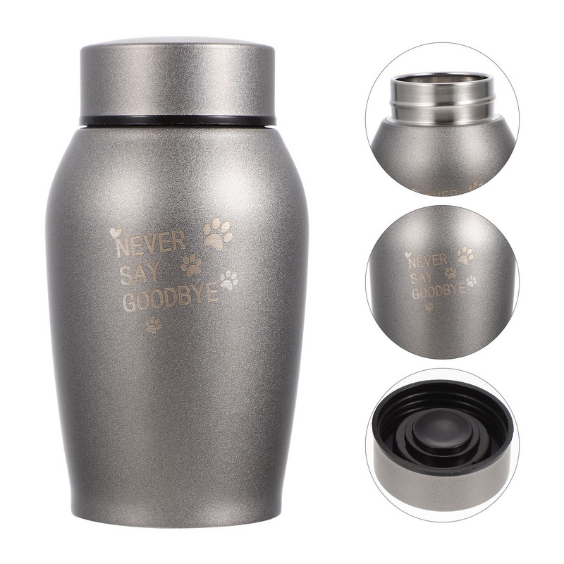 Šuns nerūdijančio plieno urna naminiams gyvūnėliams kremavimo pelenų dėžutė katės atminimo balionėlis karstas Vestuvių urna