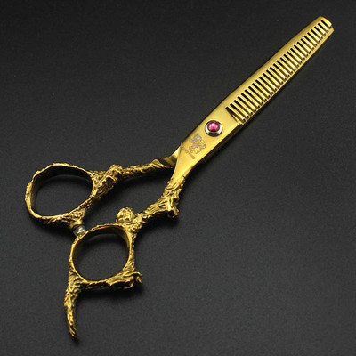 Επαγγελματικό ψαλίδι μαλλιών 6 ιντσών Gold Dragon Handle Thinning Barber Cotting Hair Ψαλίδι Εργαλείο κουρέματος κομμωτήριο