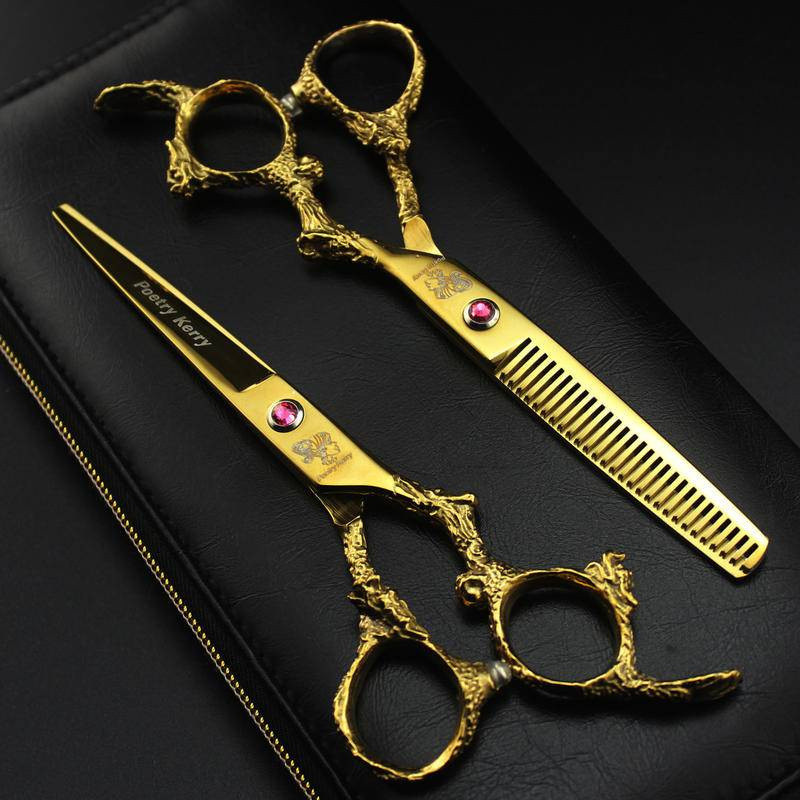 Επαγγελματικό ψαλίδι μαλλιών 6 ιντσών Gold Dragon Handle Thinning Barber Cotting Hair Ψαλίδι Εργαλείο κουρέματος κομμωτήριο
