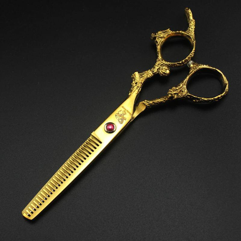 Επαγγελματικό ψαλίδι μαλλιών 6 ιντσών Gold Dragon Handle Thinning Barber Cotting Hair Ψαλίδι Εργαλείο κουρέματος κομμωτήριο