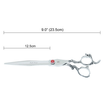 Пурпурен дракон 8 инча ножици за подстригване на домашни любимци 9CR Японска стомана Професионални ножици за подстригване на кучета Животни Инструменти за подстригване B0065B