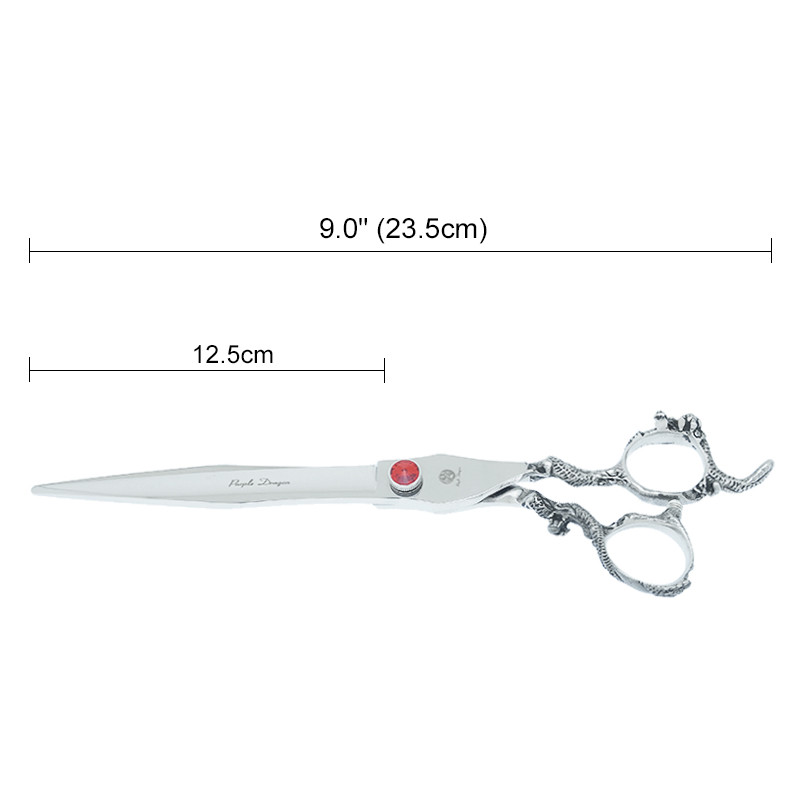 Purple Dragon 8 inch Foarfece pentru tăierea animalelor de companie 9CR Japan Steel Foarfece profesionale pentru îngrijirea câinilor Unelte pentru tunsoare pentru animale B0065B