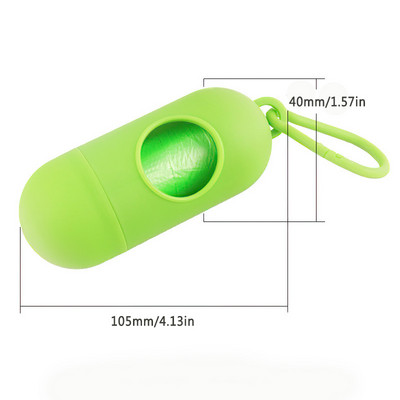 5 role/75 buc saci de caca pentru câini cu amprente de labe Saci de unică folosință pentru deșeuri de câini, în aer liber, consumabile pentru animale de companie, distribuitor de pungi de caca pentru câini